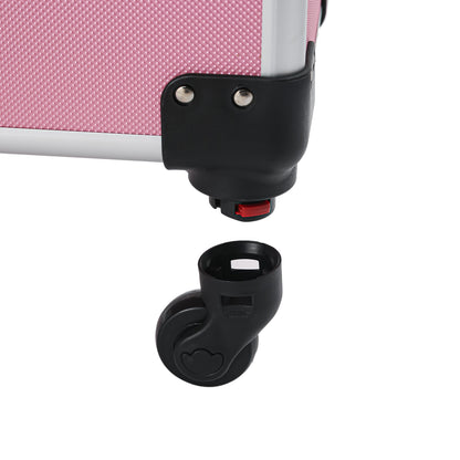 4-in-1 Aluminum Alloy, Trolley, Vanity Case, Embroidery Box